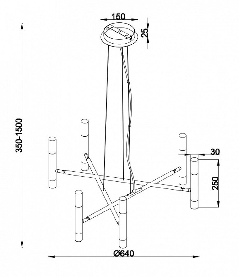 Подвесной светильник Maytoni Vigo MOD031PL-12B