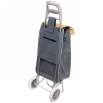Тележка хозяйственная с сумкой (94*25*34см, колеса 16см,грузоподъемность до 30 кг.) серая BF-101