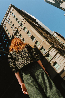 ZARA БРЮКИ С ЛЕОПАРДОВЫМ ПРИНТОМ, ЛЕОПАРДОВЫЙ