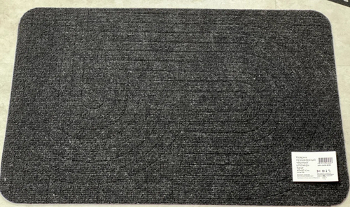 Коврик придверный влаговпитывающий Круг Лазер без канта черный