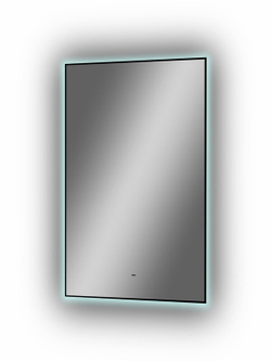 Зеркало "Amer Led" с фоновой подсветкой, бесконтактным сенсором, черной окантовкой 600х1200