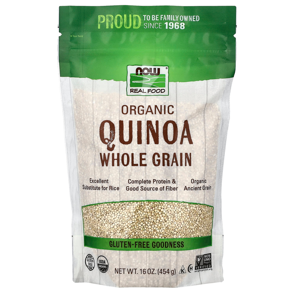 NOW Foods, Organic Quinoa, цельное зерно, 454 г (16 унций)