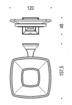 Мыльница настенная Colombo Portofino хром B3201 схема