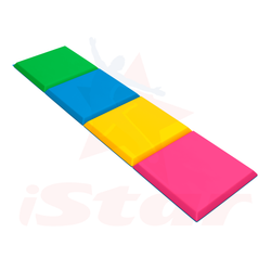 Мат "Куб-Шагайка" - чехол ПВХ - наполнение ППЭ/НПЭ - 2.4x0.6x0.05м - СКЛАДНОЙ