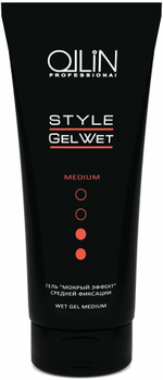 OLLIN STYLE Гель "мокрый эффект" средней фиксации 200мл/ Wet Gel Medium