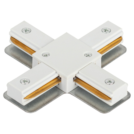 Коннектор питания ЭРА TR-1PA-СX WH для однофазного шинопровода X-образный белый