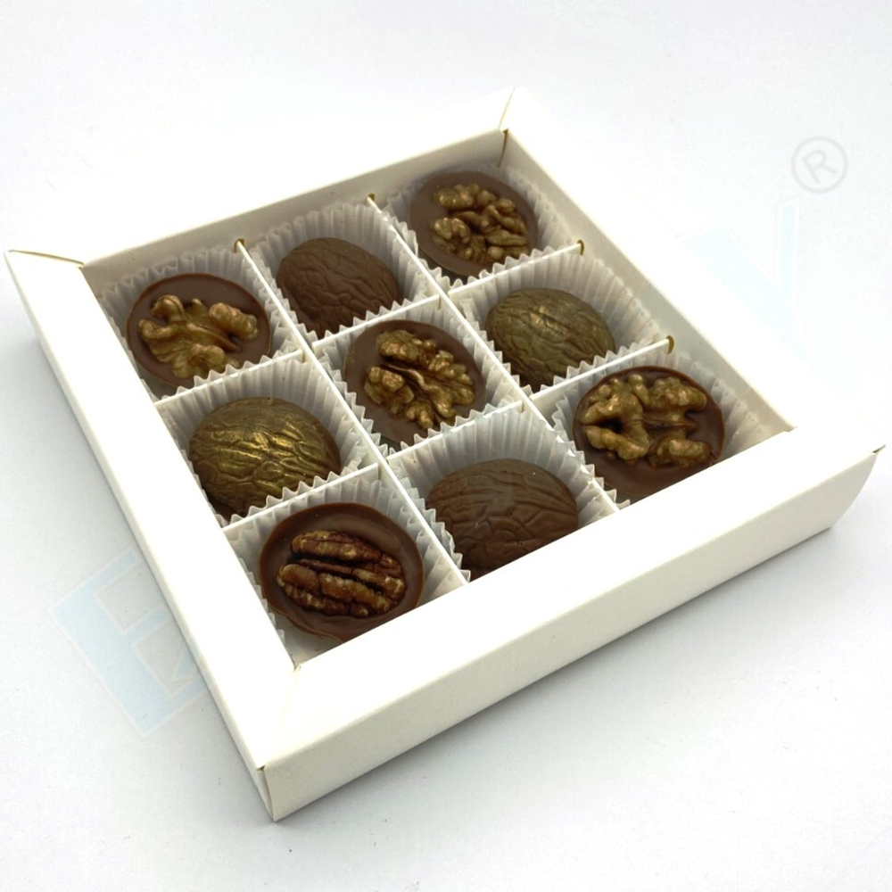 Форма пластиковая для конфет Орех грецкий Скорлупа (4 ячейки)