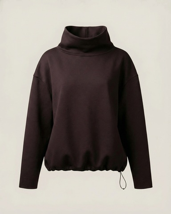 Костюм из мягкого трикотажа джерси в шоколадном