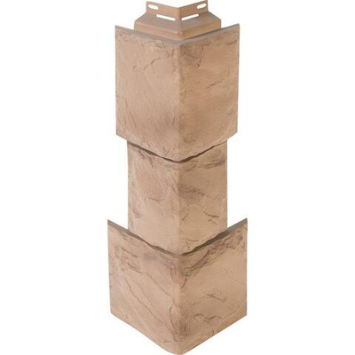 Угол наружный FineBer Камень крупный Песочный