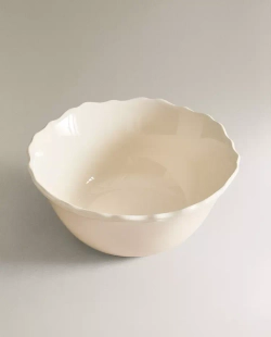 ZARA HOME САЛАТНИЦА ИЗ КЕРАМИКИ, ЭКРЮ