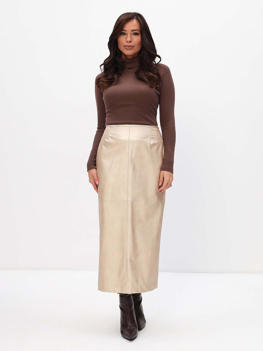 Юбка из экокожи