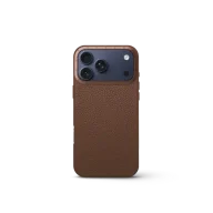 Чехол для iPhone 17 - Зернистая кожа - коричневый