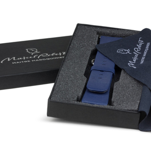 Ремешок для Apple Watch 44/45/46 mm из кожи теленка, синего цвета