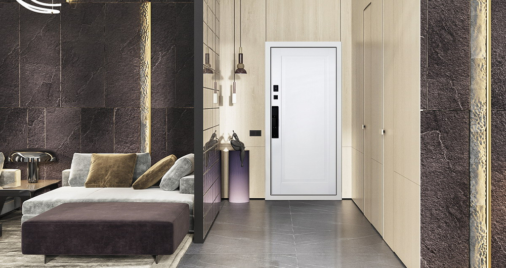 Стальная дверь "Амстердам" (биометрический замок DZ 888). Заказная модель.