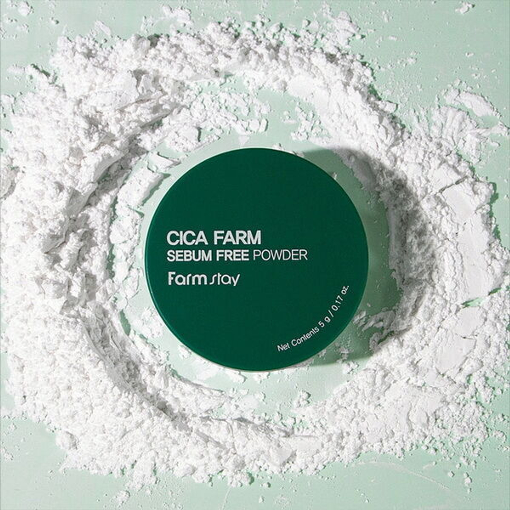 Матирующая рассыпчатая пудра с центеллой FarmStay Cica Farm Sebum Free Powder, 5гр