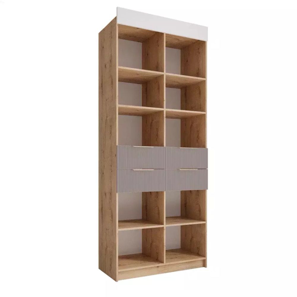 Шкаф «Лавис» СД 900.1 (дуб бунратти/белый софт), ЛДСП/МДФ, ДСВ Мебель