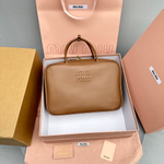 Miu Miu Leather Top Handle Bag 24 cm