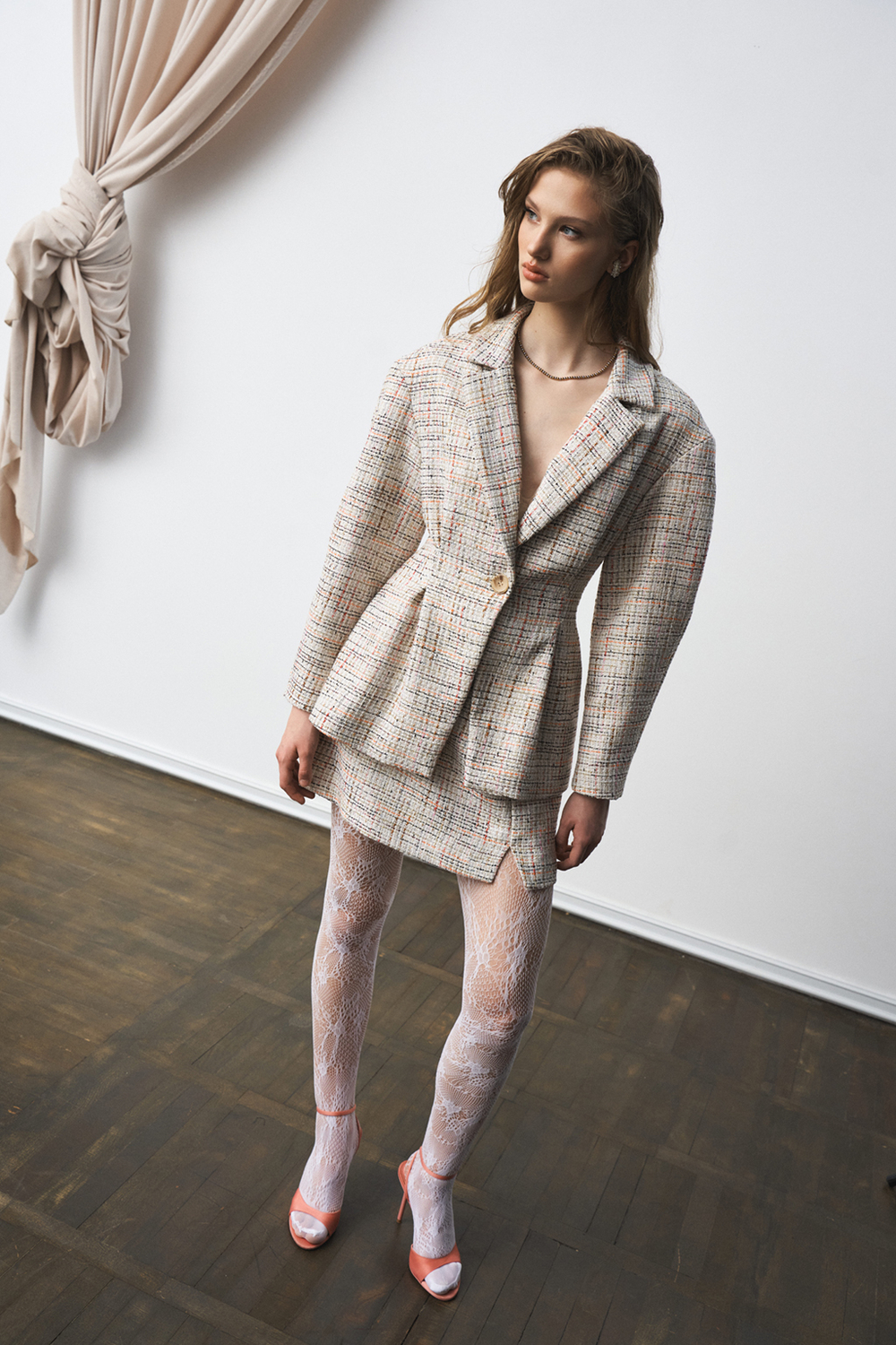 Жакет 1308 рогожка