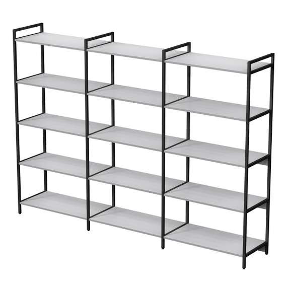 10ССТ.5.800 Стеллаж средний тройной 5 полок, широкий (2360*400*1704)