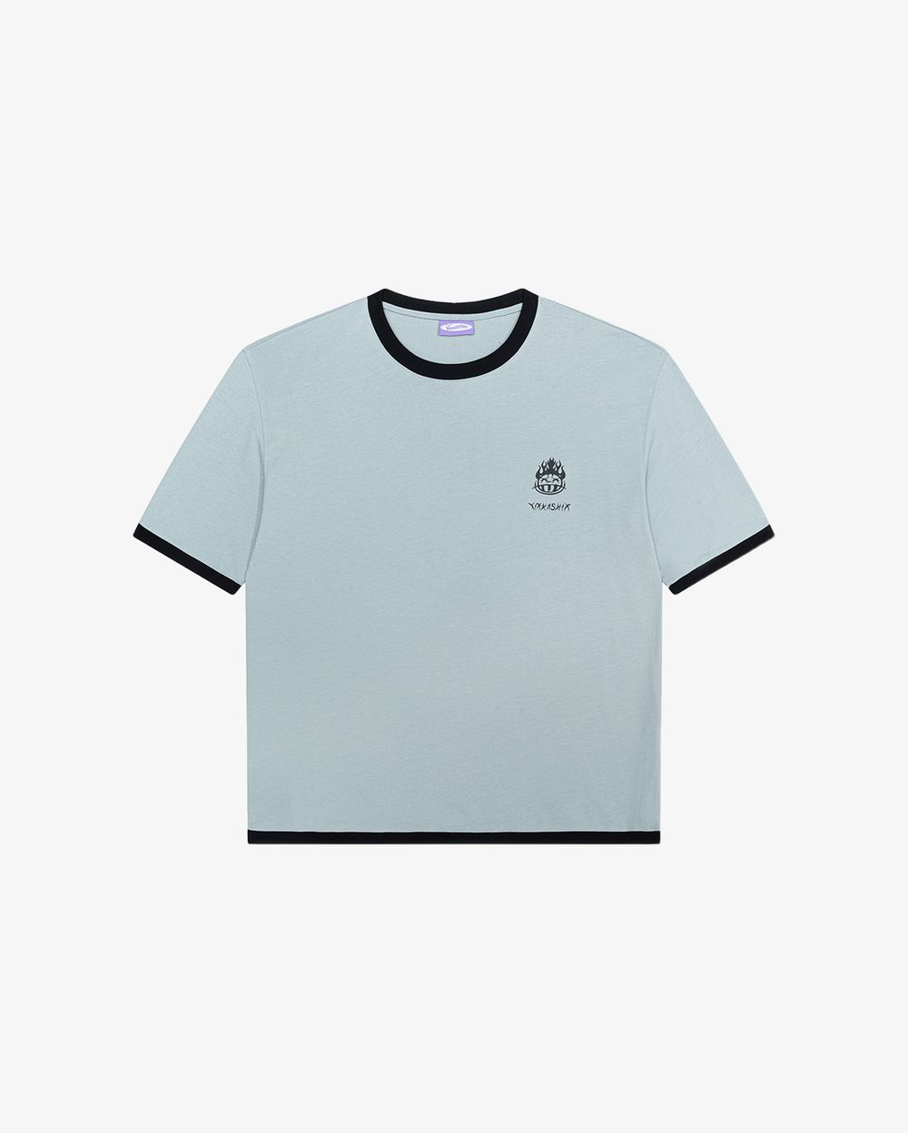 Футболка Ymkashix Hellcome logo серо-синяя