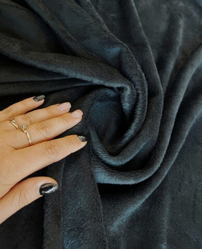 Трикотаж велюр, черный NEAVY BENZ