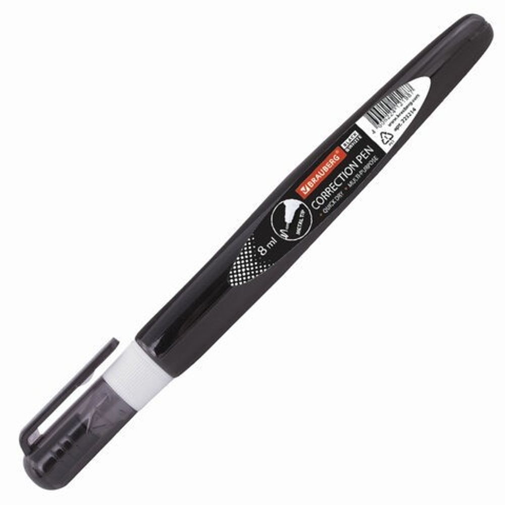 Корректор-ручка БРАУБЕРГ металлический(ая) наконечник. 8 мл (225214)
