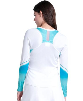 Женская теннисная футболка с длинным рукавом Lucky in Love Sun Beat Long Sleeve - white
