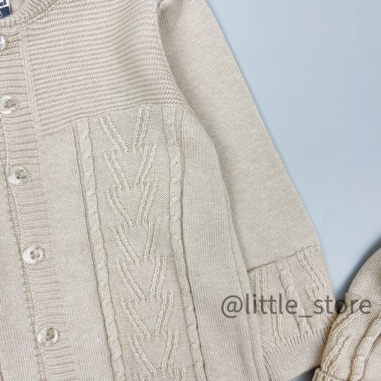 Комбинезон вязаный с шапочкой, Нежный беж