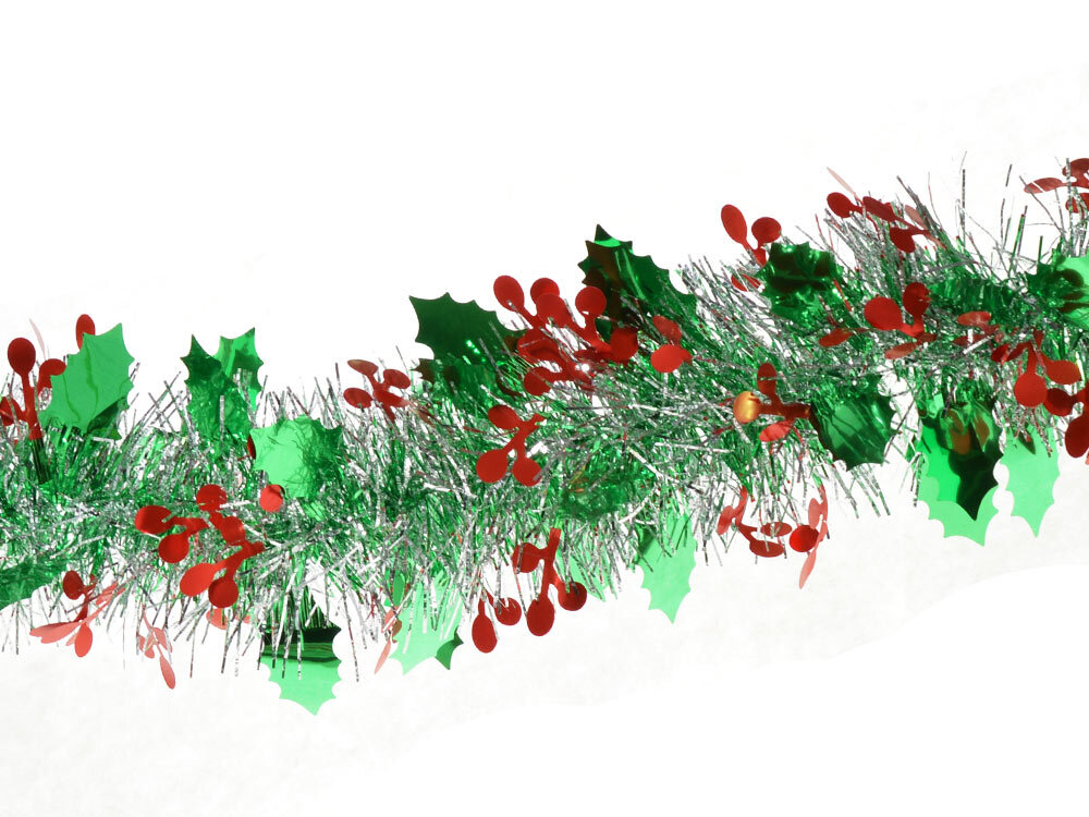 Мишура новогодняя 2м*9см "Лепестки" микс цветов 991359