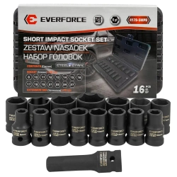 Набор головок ударных 16пр. 1/2"6pt EVERFORCE EF-4179-5MPB