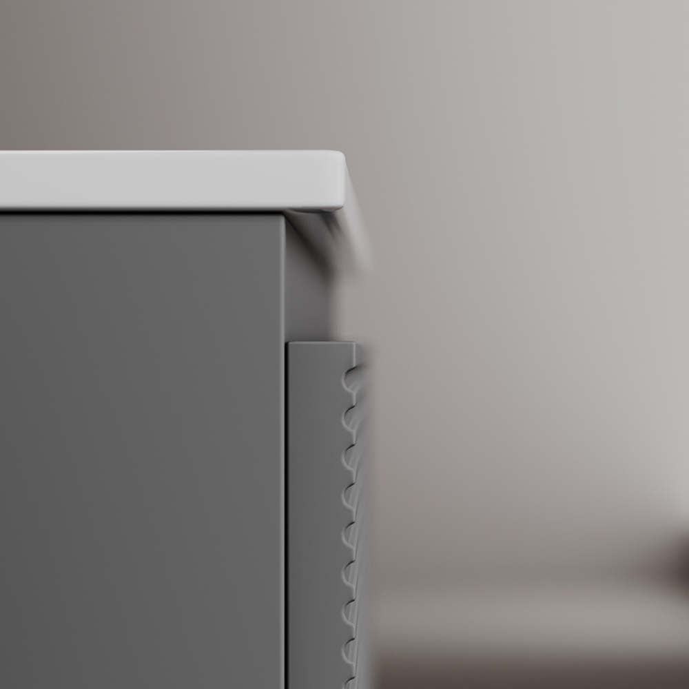 Тумба подвесная под раковину Sancos Folk, Grey soft 790х445х500