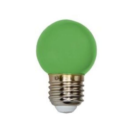 Лампа шар e27 5 LED  Ø45мм - зеленая