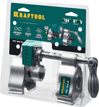 KRAFTOOL PC-34-6, 3/4″, трубная струбцина (32301-1)