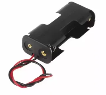 Держатель на 2 батарейки АА в два ряда с проводами BH-322