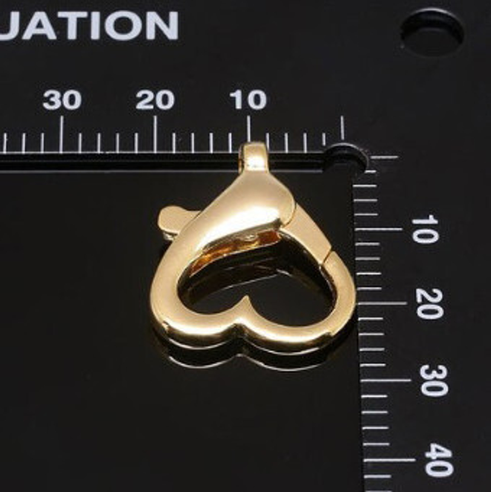 Замок-карабин (Юж. Корея), позолота, размер 25*21 мм, цена за 1 шт