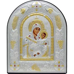 Икона Вифлеемская Божья Матерь в серебряном окладе.