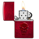Зажигалка красная глянцевая Zippo Doom с покрытием Candy Apple Red
