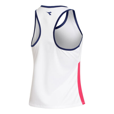 Женская теннисная майка Diadora Core Tank Top Women - White, Multicoloured