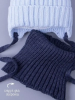 Шапка для мальчика осенняя вязаная и снуд