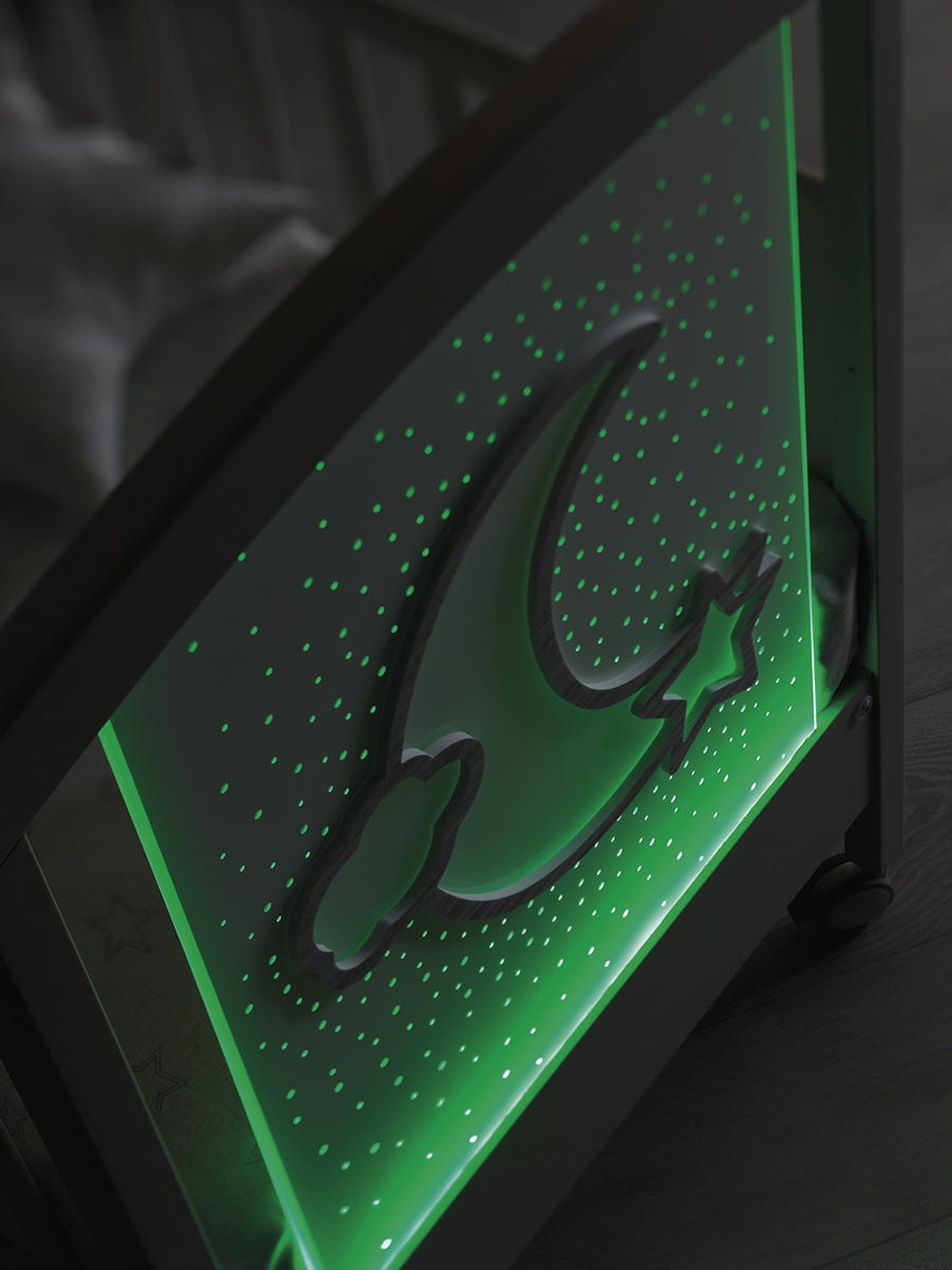 Детская кровать Erbesi Moon LED белый