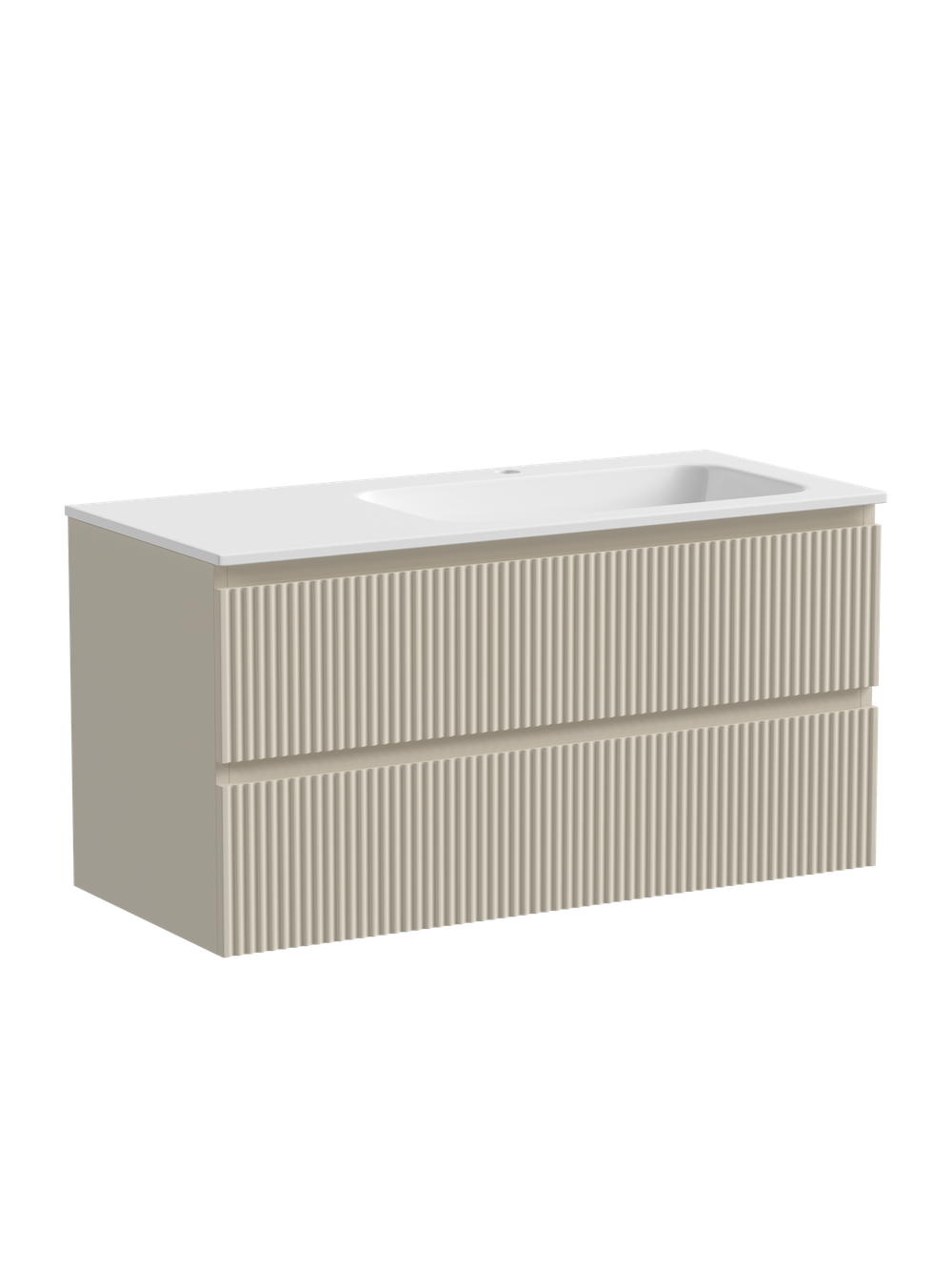 Тумба с раковиной Sancos Snob R 100 см SNR100RCE правая, beige soft