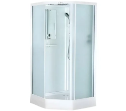 Душевая кабина Esbano (Эсбано) L100PR, с низким поддоном, с электрикой и LED освещением, 100х100х210