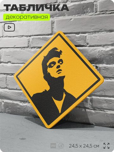 Табличка декоративная "The Smiths, Моррисси, Morrissey" на дверь и стену, прикольная штука в подарок, декоративный знак, 24,5х24,5 см, пластиковая, Айдентика Технолоджи