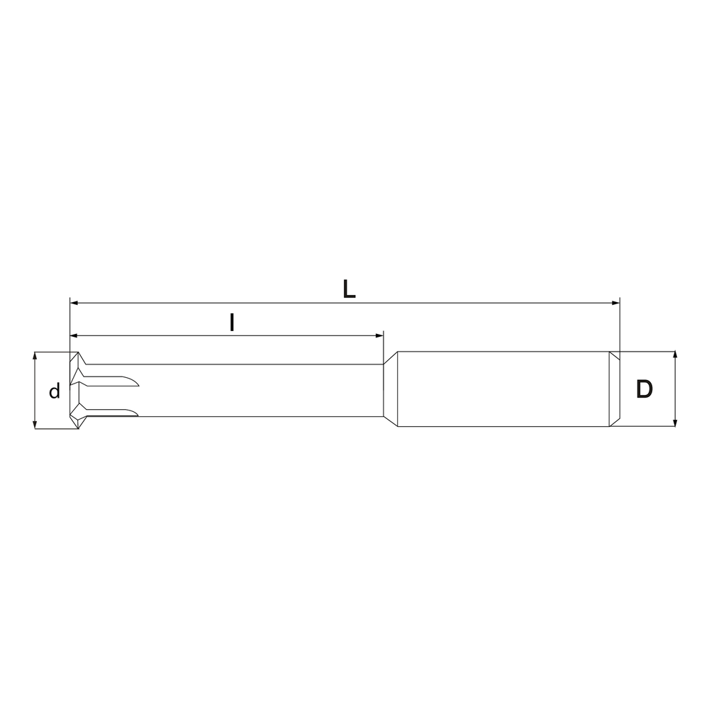VM-DM169 Резьбофреза твердосплавная M10x1,5 HRC55 60°