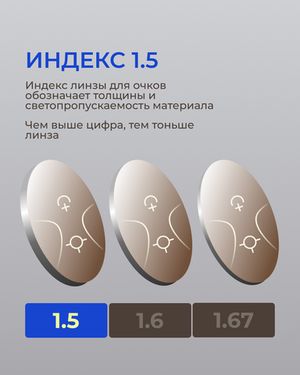 Прогрессивная фотохромная линза Zeiss RX Light 2 3D DV Plus Platinum UV 1.5 Brown