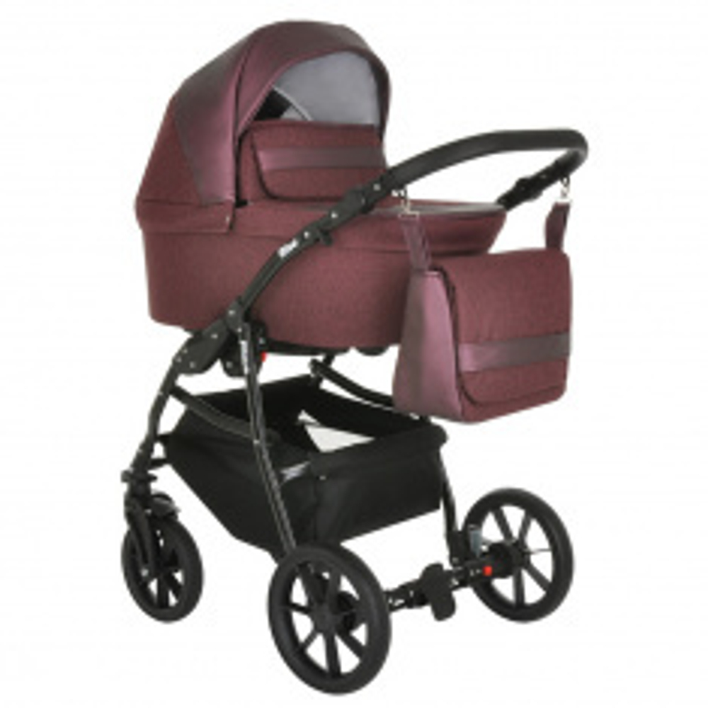 PITUSO КОЛЯСКА 2 В1 NINO КОРОБ+ПРОГУЛКА ANTRACYT+КОЖА METALIC OLIVE