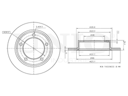 Диск тормозной передний UNIO BRD-20337