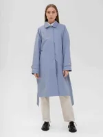 Плащ FOS Средней длины Женский Голубой
