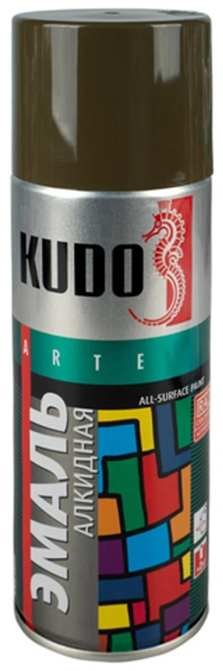 Эмаль алкидная хаки KU-1005 (0,52л) KUDO