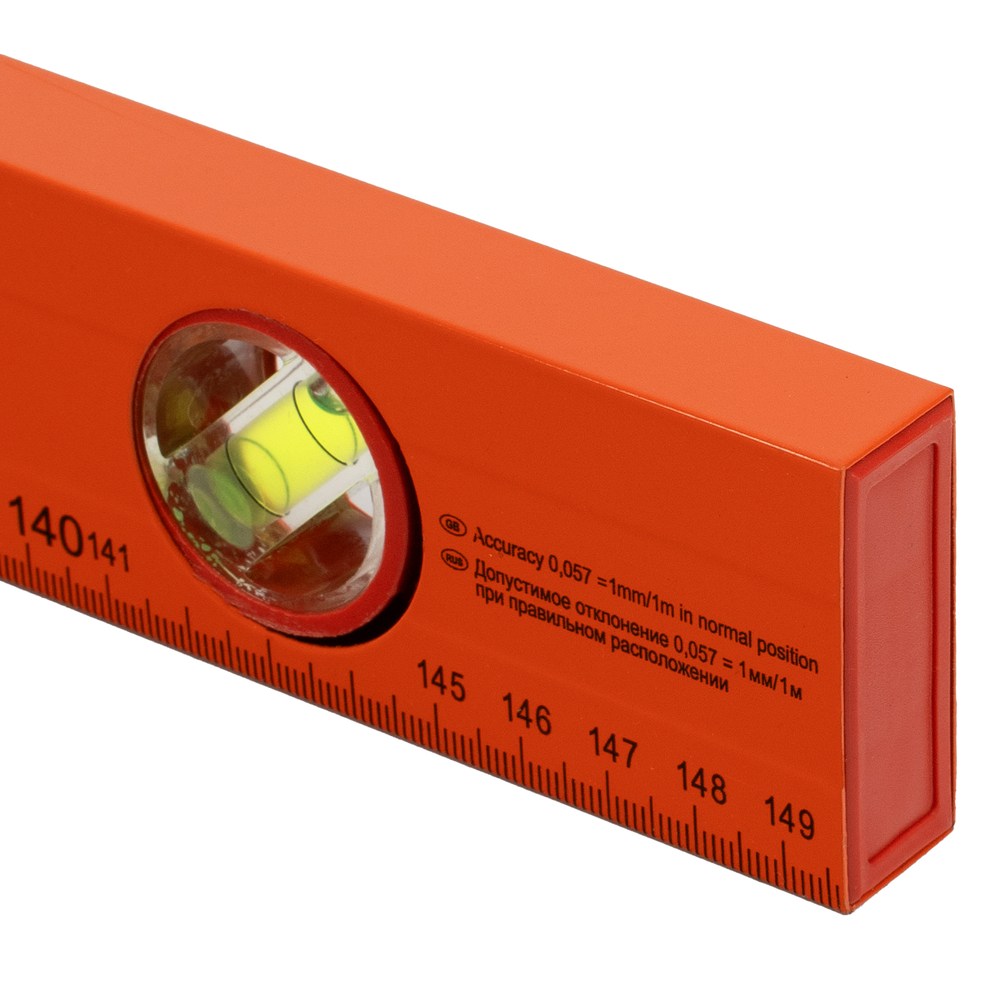 Уровень алюминиевый, 1500 мм, 3 глазка, желтый, линейка Sparta